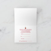 ホリデーティーパーティの招待状。 クリスマス サンキューカード (内部)