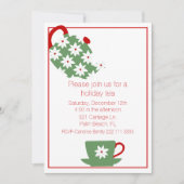 ホリデーティーパーティの招待状 招待状 (正面)