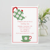 ホリデーティーパーティの招待状 招待状 (スタンド正面)