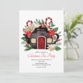 ホリデーティーパーティの招待状 招待状 (スタンド正面)