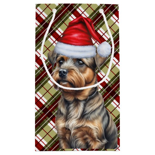 ホリデーテリア縁どーとフェスティバルプリッドクリスマス スモールペーパーバッグ (裏面)