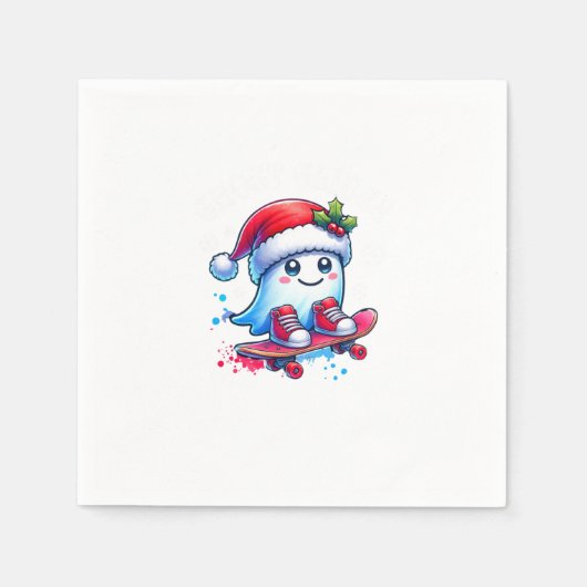 ホリデーテーブルデコーカスタムル、家族の名前ナプキンス スタンダードカクテルナプキン (正面)