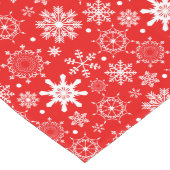ホリデーテーブルランナー – 赤スノーフレークショートタ ロングテーブルランナー (コーナー)