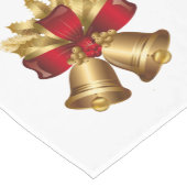 ホリデーテーブルランナー – 金ゴールドベル ショートテーブルランナー (コーナー)