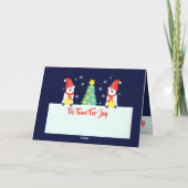 ホリデーテーマのポーラベア シーズンカード (裏面)