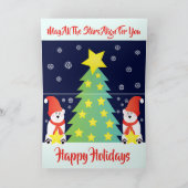 ホリデーテーマのポーラベア シーズンカード (内部)