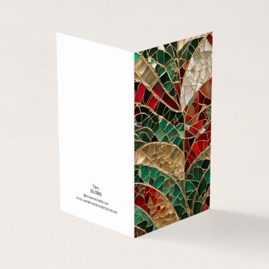 ホリデーテーマクリスマスモザイクブロークンガラスアート (外部)