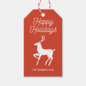 ホリデーディアパーソナライズされた ギフトタグ (正面)