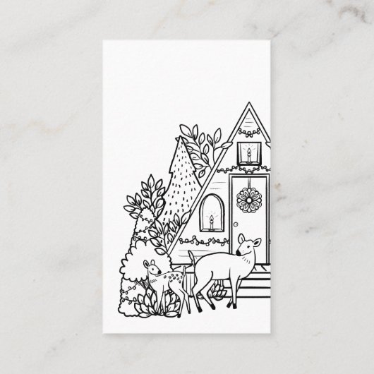 ホリデーディアホームDIYクリスマスギフトタグパック 名刺 (裏面)