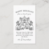 ホリデーディアホームDIYクリスマスギフトタグパック 名刺 (正面)