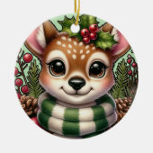 ホリデーディアー セラミックオーナメント (正面)