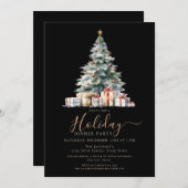 ホリデーディナエレガントーパーティー 招待状 (正面/裏面)