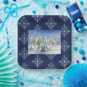 ホリデーディナークリスマスヴィレッジ紙プレート ペーパープレート (パーティー)