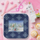 ホリデーディナークリスマスヴィレッジ紙プレート ペーパープレート (パーティー)