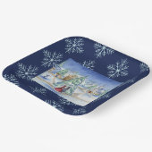 ホリデーディナークリスマスヴィレッジ紙プレート ペーパープレート (傾斜あり)