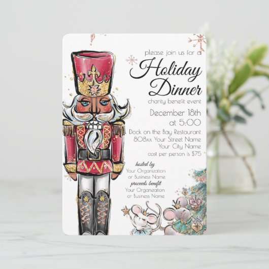 ホリデーディナーチャリティーイベントくるみ割りクリスマス 招待状 (スタンド正面)