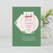 ホリデーディナーパーティの招待状 招待状 (スタンド正面)