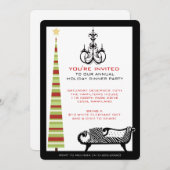 ホリデーディナーパーティの招待状 招待状 (正面/裏面)