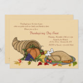 ホリデーディナー招待状 招待状 (正面/裏面)