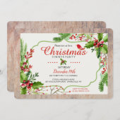 ホリデーデエレガントィナーパーティの招待状 招待状 (正面/裏面)