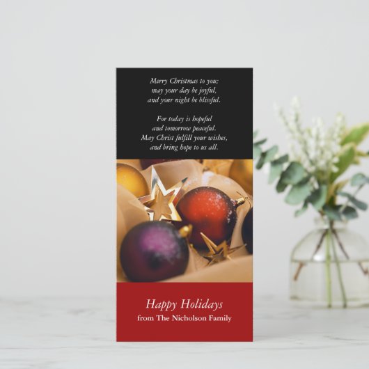 ホリデーデコレーションフォトカード シーズンカード (スタンド正面)