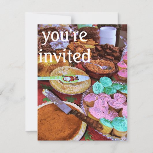 ホリデーデザート 招待状 (正面)