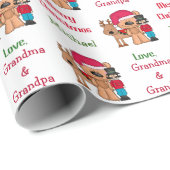 ホリデートイパーソナライズされたキッズ ラッピングペーパー (ロールコーナー)