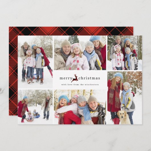ホリデートナイダークリスマスコラージュ シーズンカード (正面/裏面)