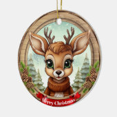 ホリデートナカイのフェスティブナル・ラスティック・クリスマス 🦌🎄 セラミックオーナメント (左)