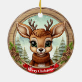 ホリデートナカイのフェスティブナル・ラスティック・クリスマス 🦌🎄 セラミックオーナメント (裏面)