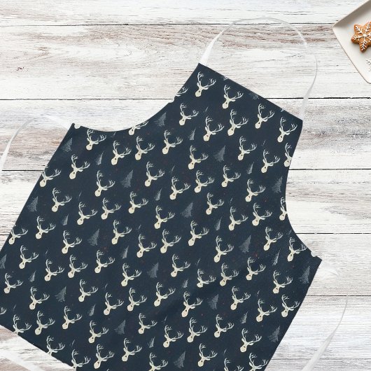 ホリデートナカイ、クリスマスツリー、スノーフレーク エプロン