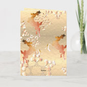 ホリデートナカイ&スノーフレークスグリーティングカード サンキューカード (裏面)