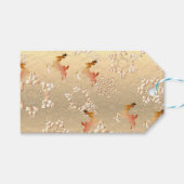 ホリデートナディアスノーフレークオンバラ金ゴールド ギフトタグ (正面(横))