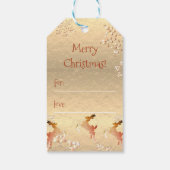 ホリデートナディアスノーフレークオンバラ金ゴールド ギフトタグ (裏面)