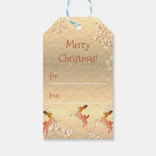 ホリデートナディアスノーフレークオンバラ金ゴールド ギフトタグ (裏面)