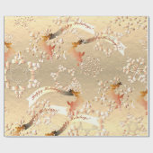 ホリデートナディアスノーフレークスオンバラ金ゴールドラッピング ラッピングペーパー (フラット)