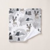 ホリデートナディアバスセット – グレーフォグ バスタオルセット (ウォッシュタオル)