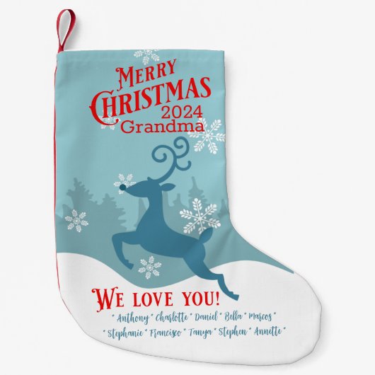 ホリデートナディアパーソナライズされたクリスマスストッキング スモールクリスマスストッキング (正面)