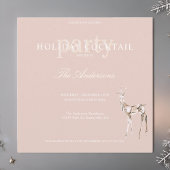 ホリデートナディアピンククリスマスカクテルパーティー 招待状