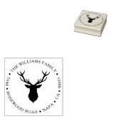 ホリデートナディアヘッドパーソナライズされた差出人住所 ラバースタンプ (押印)