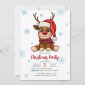 ホリデートナディアメリークリスマスパーティの招待状 案内状 (正面)