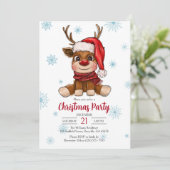 ホリデートナディアメリークリスマスパーティの招待状 案内状 (スタンド正面)