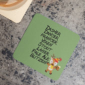 ホリデートナディビアドリンクおもしろいクリスマス スクエアペーパーコースター