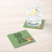 ホリデートナディビアドリンクおもしろいクリスマス スクエアペーパーコースター (インサイチュ)