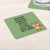 ホリデートナディビアドリンクおもしろいクリスマス スクエアペーパーコースター (アングル)