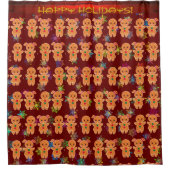 ホリデートリートホリデーシーズンシャワーカーテン シャワーカーテン (正面)