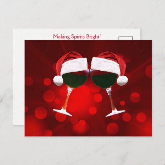 ホリデートーストおもしろいワイン ポストカード (正面/裏面)