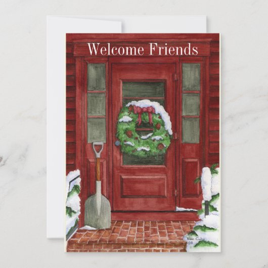 ホリデードアパーティの招待状 招待状 (正面)