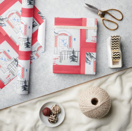 ホリデードアレッド ラッピングペーパー (クラフト)