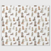 ホリデードッグズラッピング紙 ラッピングペーパー (フラット)